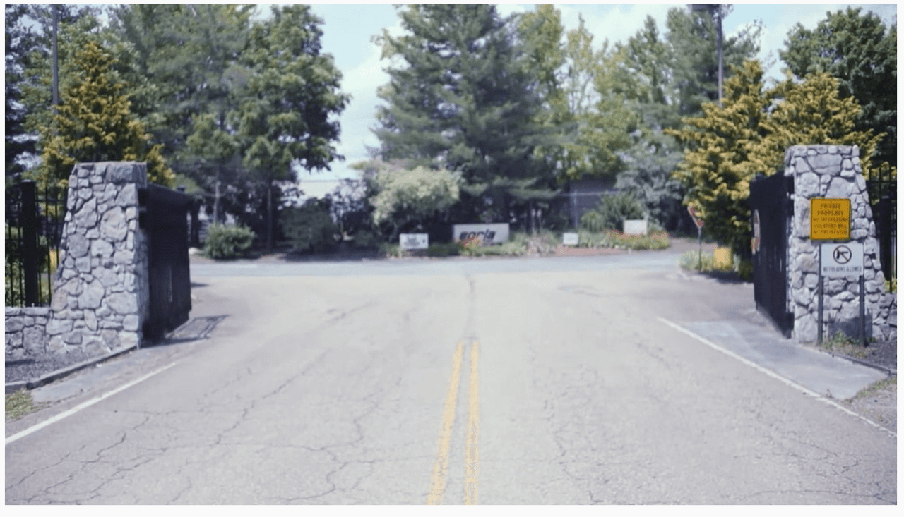 Allied Dispatch Video Case Study Entry driveway to a company campus