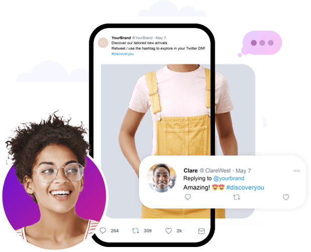 Conversational Commerce hero Hero image of conversational commerce dialog on mobile phone